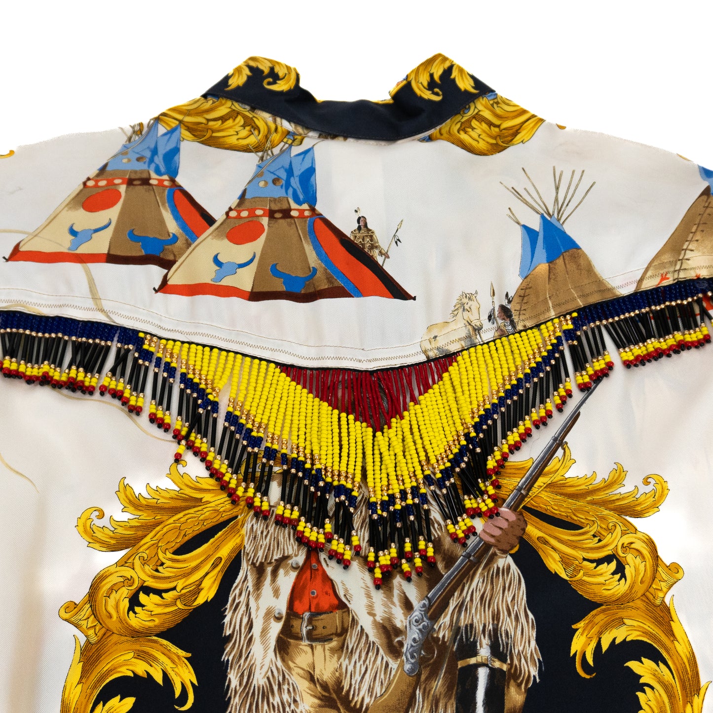 Vintage 1990's Gianni Versace Silk Beaded Shirt