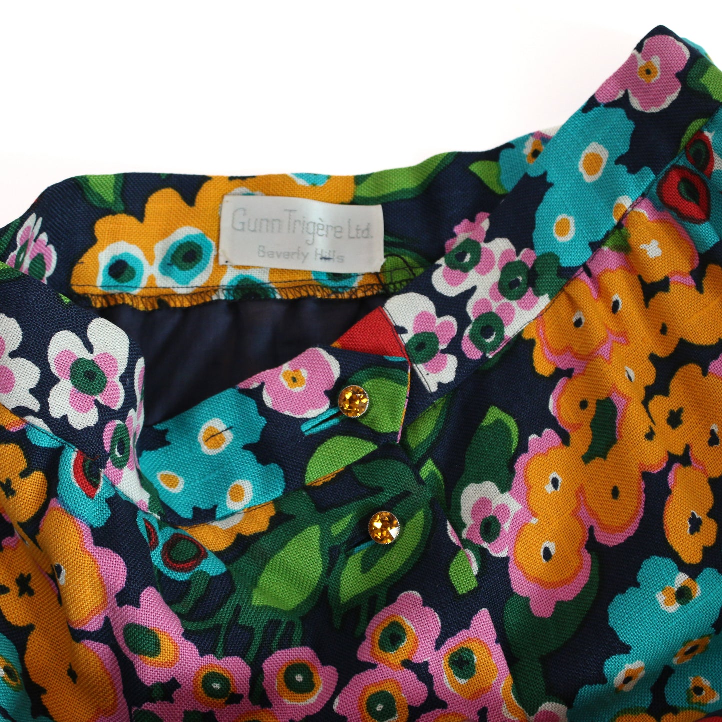 Vintage Gunn Trigger Ltd 1970's Psychedelic Floral Printed Maxi Skirt