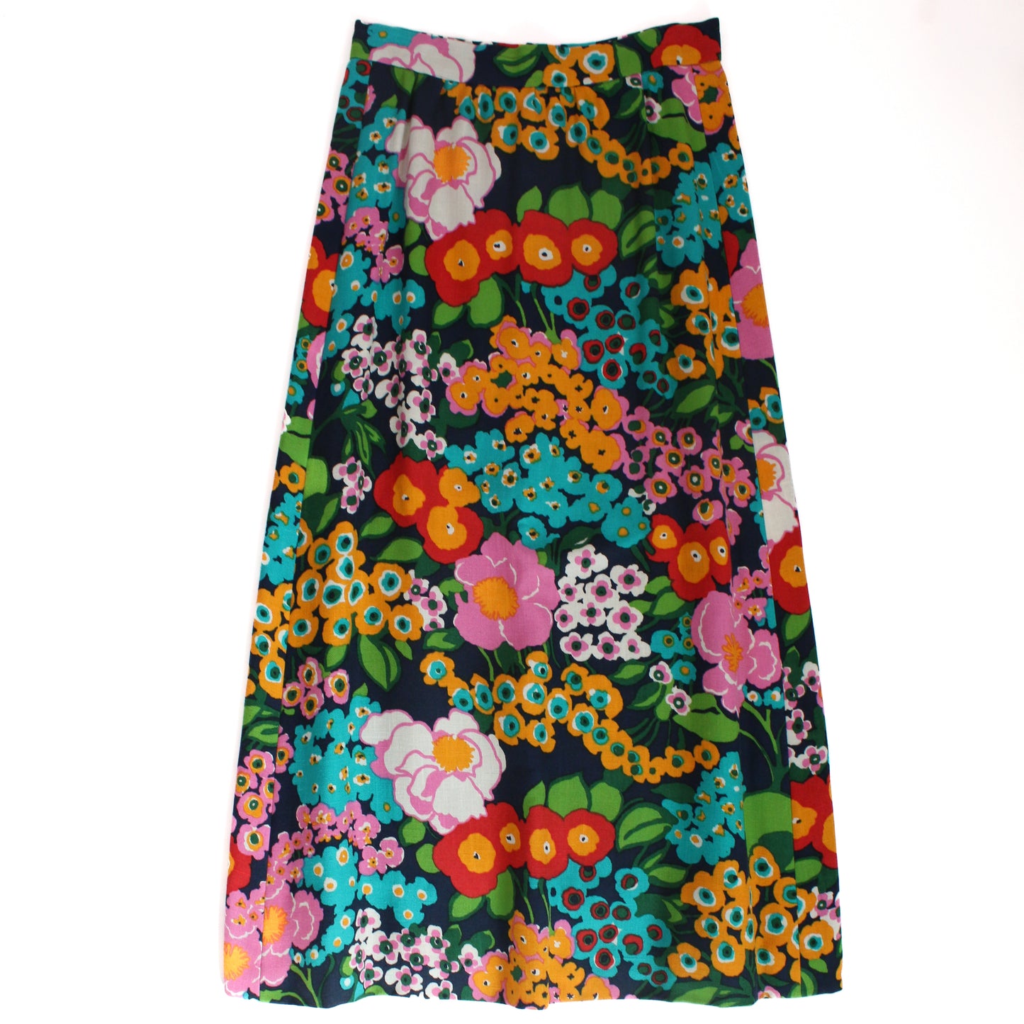 Vintage Gunn Trigger Ltd 1970's Psychedelic Floral Printed Maxi Skirt