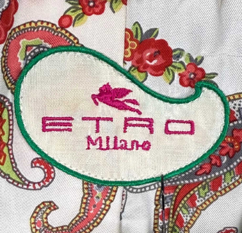 Etro Turquoise Suede Moto Jacket