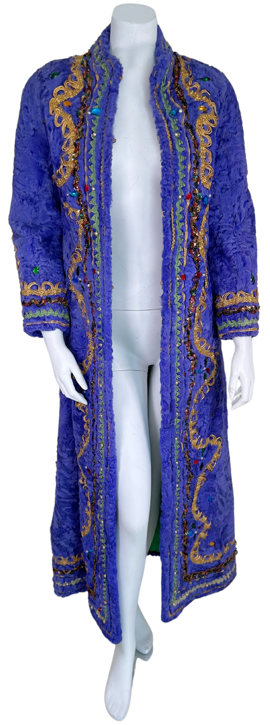 Vintage 1960s Georges Kaplan Purple Persian Lamb Maxi Coat Designed by Jacques Kaplan | Paris – New York
