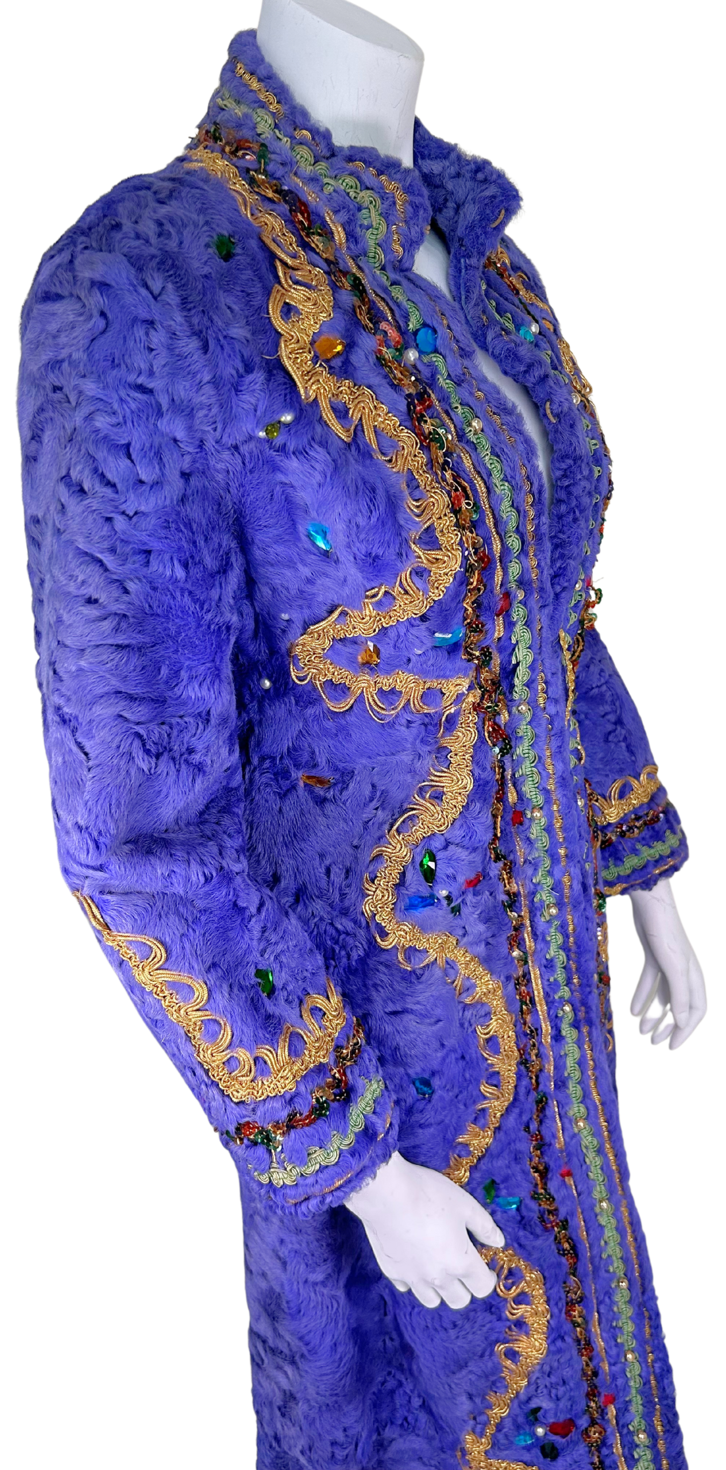 Vintage 1960s Georges Kaplan Purple Persian Lamb Maxi Coat Designed by Jacques Kaplan | Paris – New York