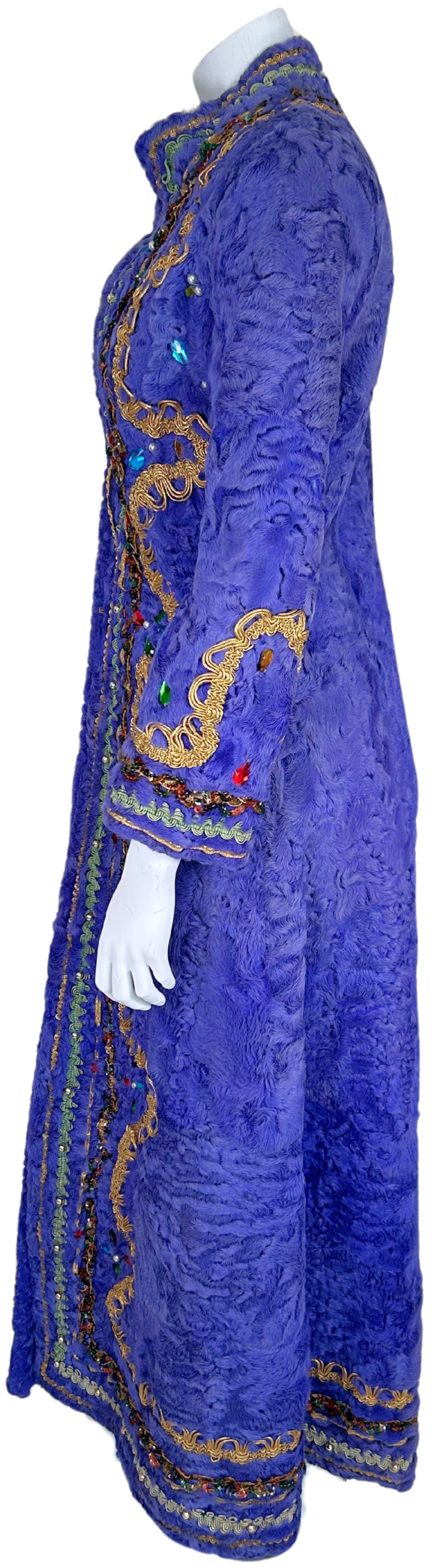 Vintage 1960s Georges Kaplan Purple Persian Lamb Maxi Coat Designed by Jacques Kaplan | Paris – New York