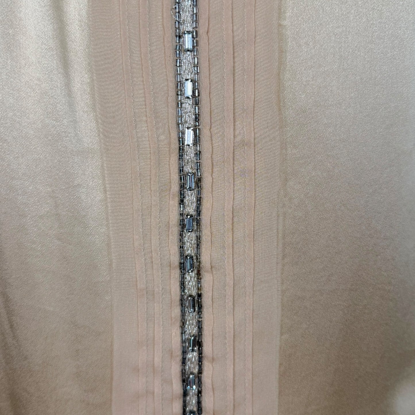 Vintage Chloé by Stella McCartney Silk Satin & Chiffon Crystal Embellished Slip Dress Size 40