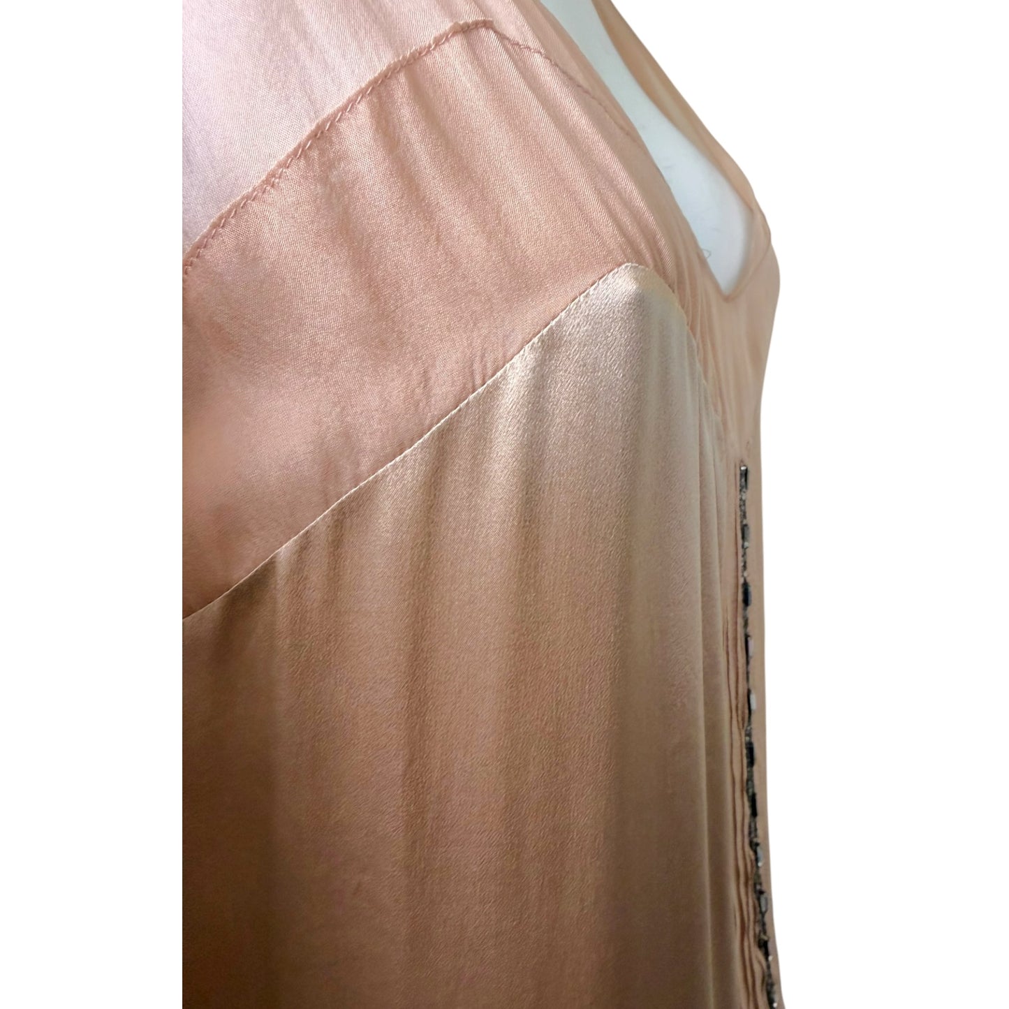 Vintage Chloé by Stella McCartney Silk Satin & Chiffon Crystal Embellished Slip Dress Size 40