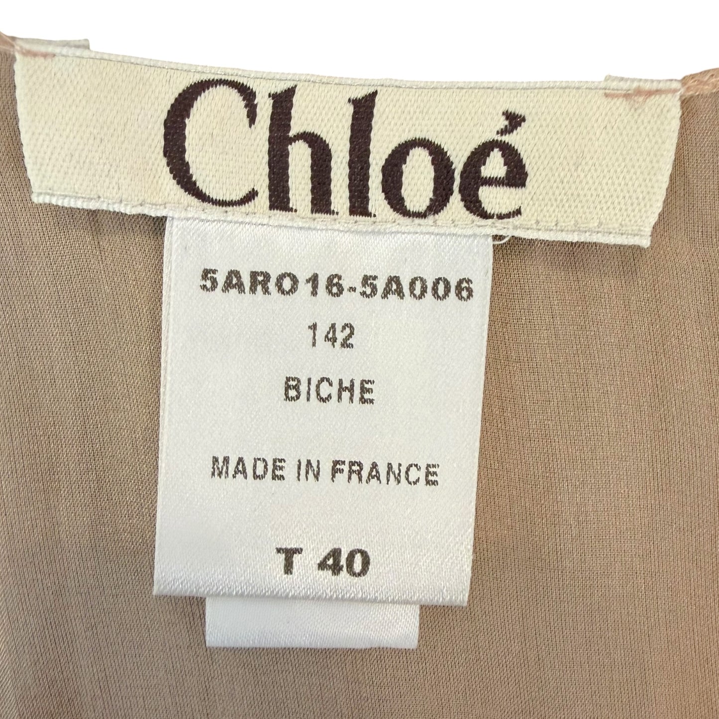 Vintage Chloé by Stella McCartney Silk Satin & Chiffon Crystal Embellished Slip Dress Size 40