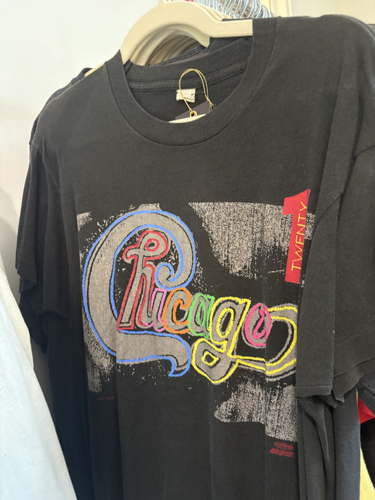 Vintage Chicago '91 Black Tour Tee by Screen Stars Single Stitch