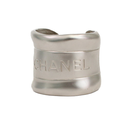 Vintage Chanel 1998 Spring Collection Silver Cuff Bracelet