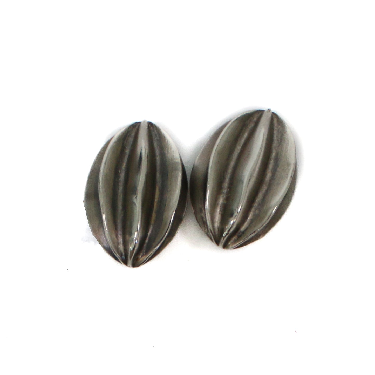 Vintage Givenchy 1980's Brutalist Oval Link Silver Parure Set