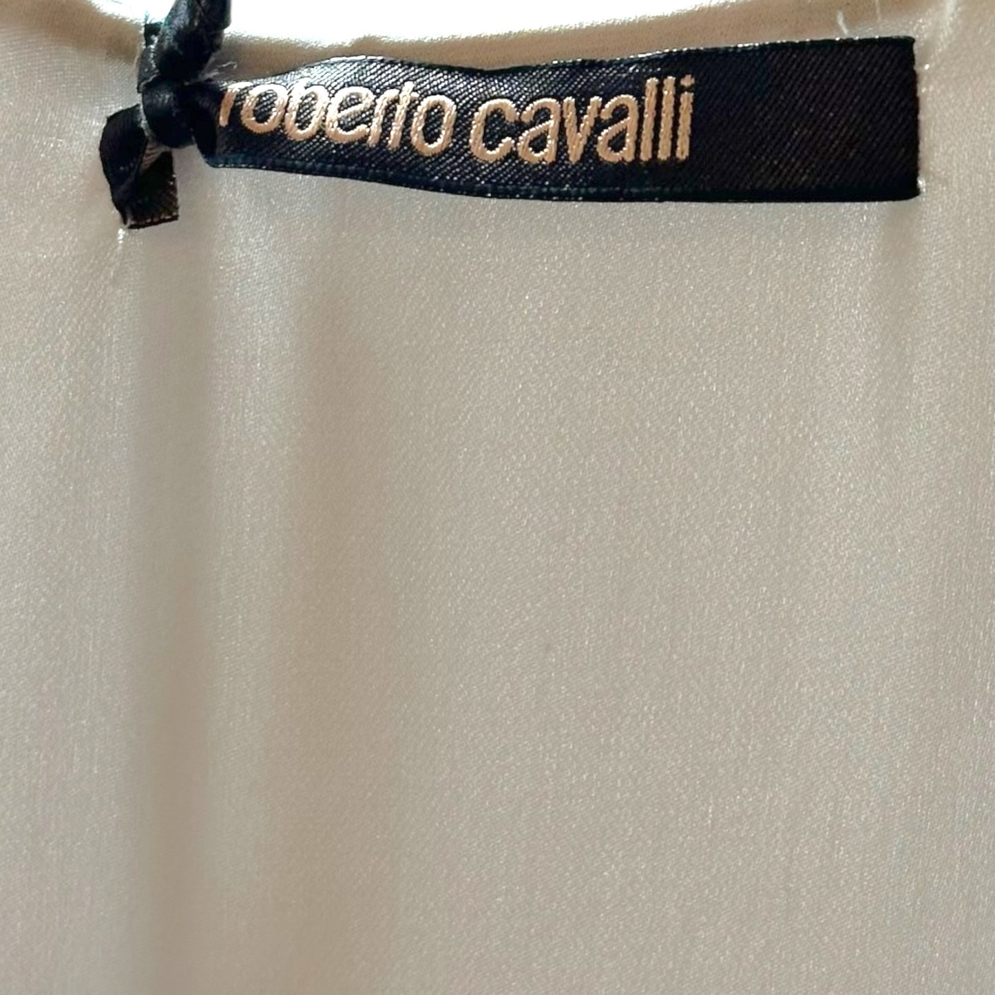Roberto Cavalli Lavender Silk Fringe Beaded Draped Tunic Top IT 40 | Late 2000s
