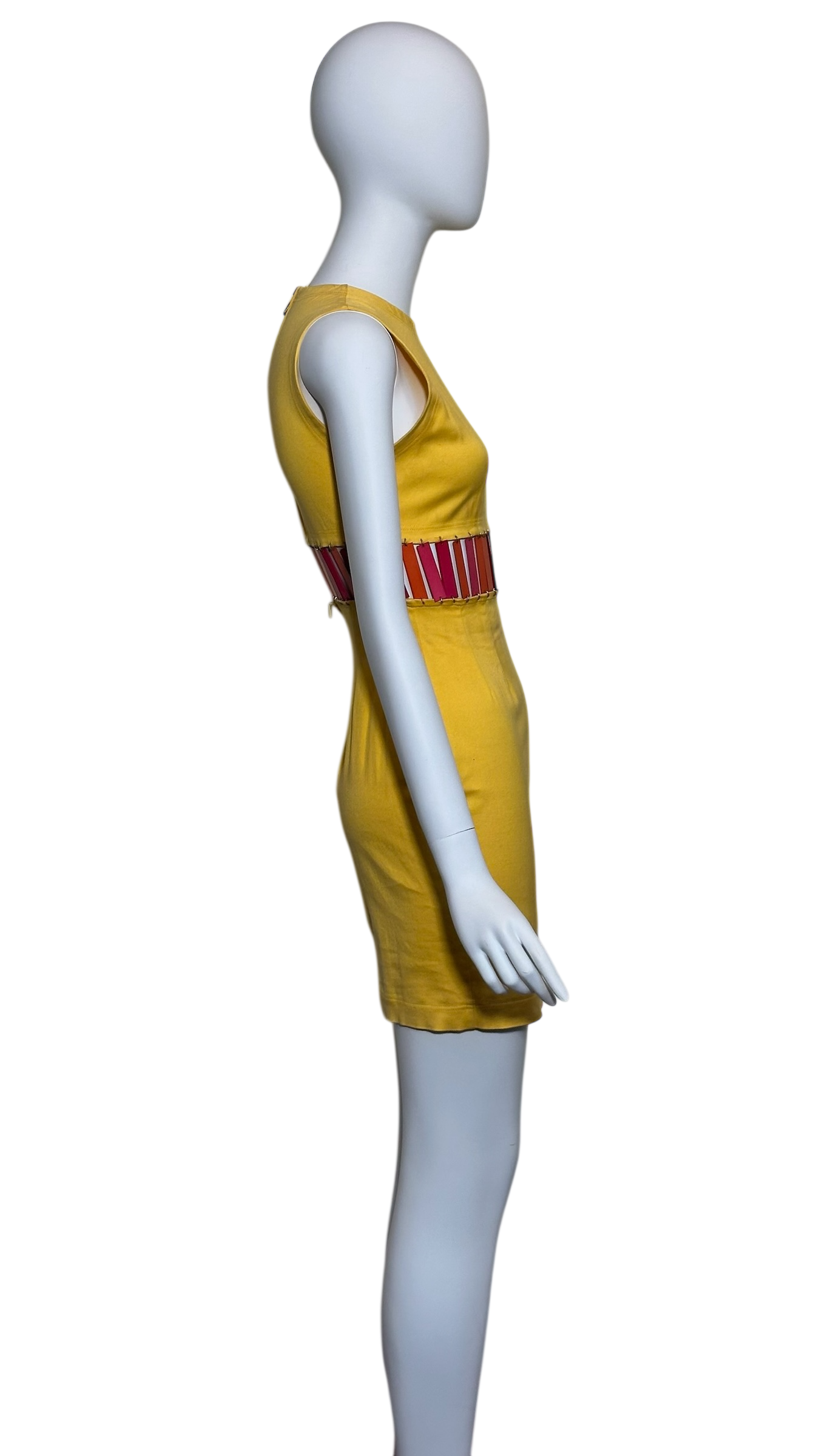 Paco Rabanne 1990s Mod Metal Panel Cutout Mini Dress
