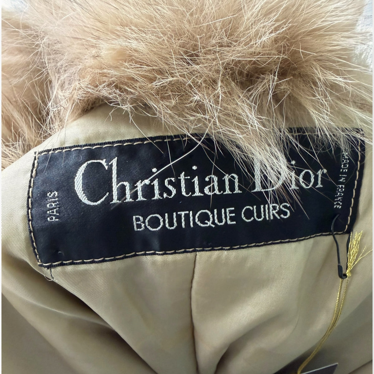 Vintage Christian Dior Animal Print Suede Fringe Cape with Rabbit Fur Collar | Iris Apfel Collection