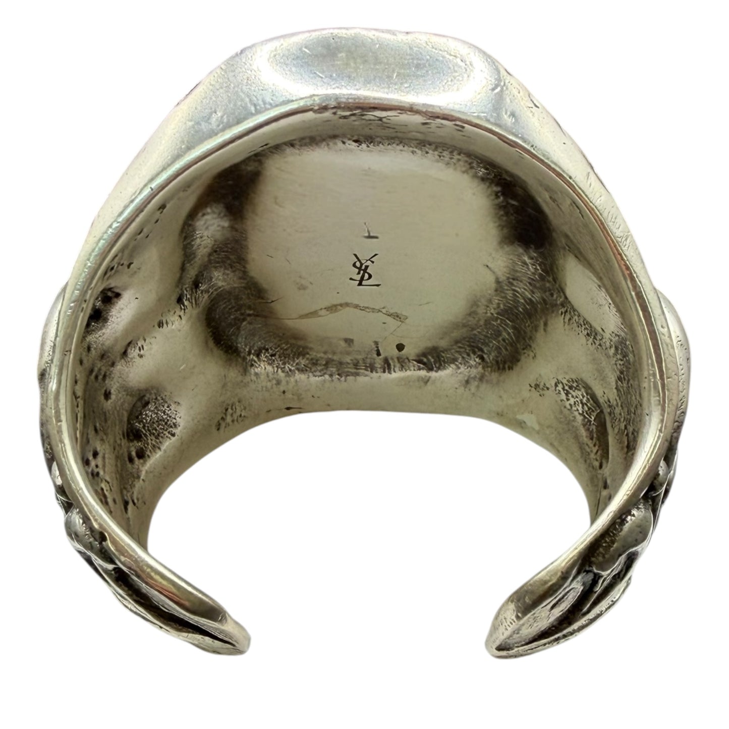 Tom Ford for Yves Saint Laurent F/W 2002 Runway Look 25 Silver-Tone & Velvet Pin Cushion Cuff Bracelet