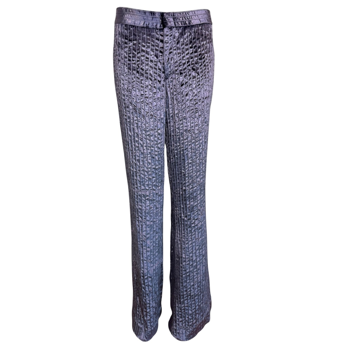 Gucci by Tom Ford F/W 1999 Runway Lavender Crushed Velvet Flare Pants IT 44