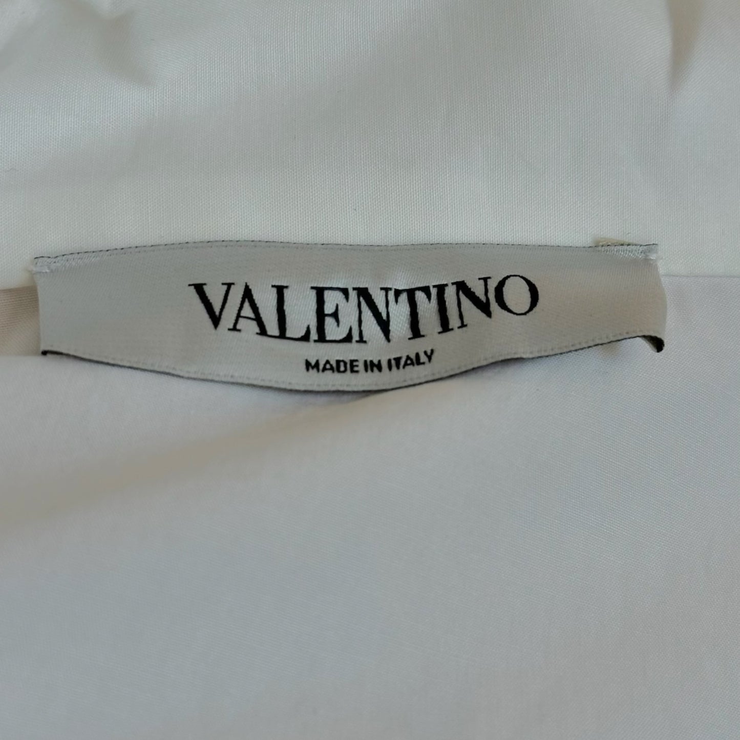 Valentino White Floral Lace Cropped Blouse IT 38 | Sheer Lace & Cotton Oversized Top