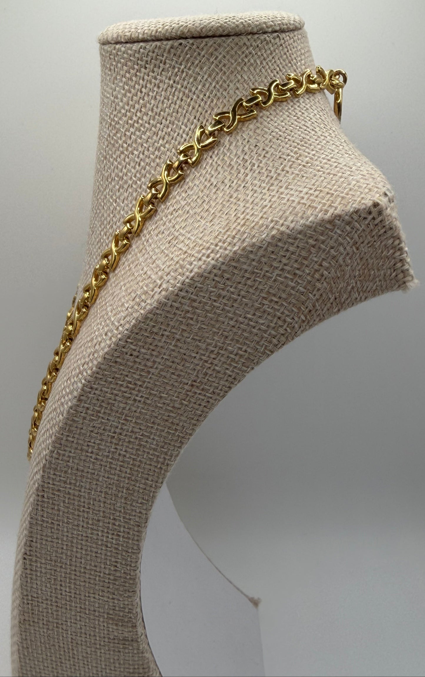 Vintage Givenchy 4G Medallion Gold Tone Link Necklace | Early 1990s
