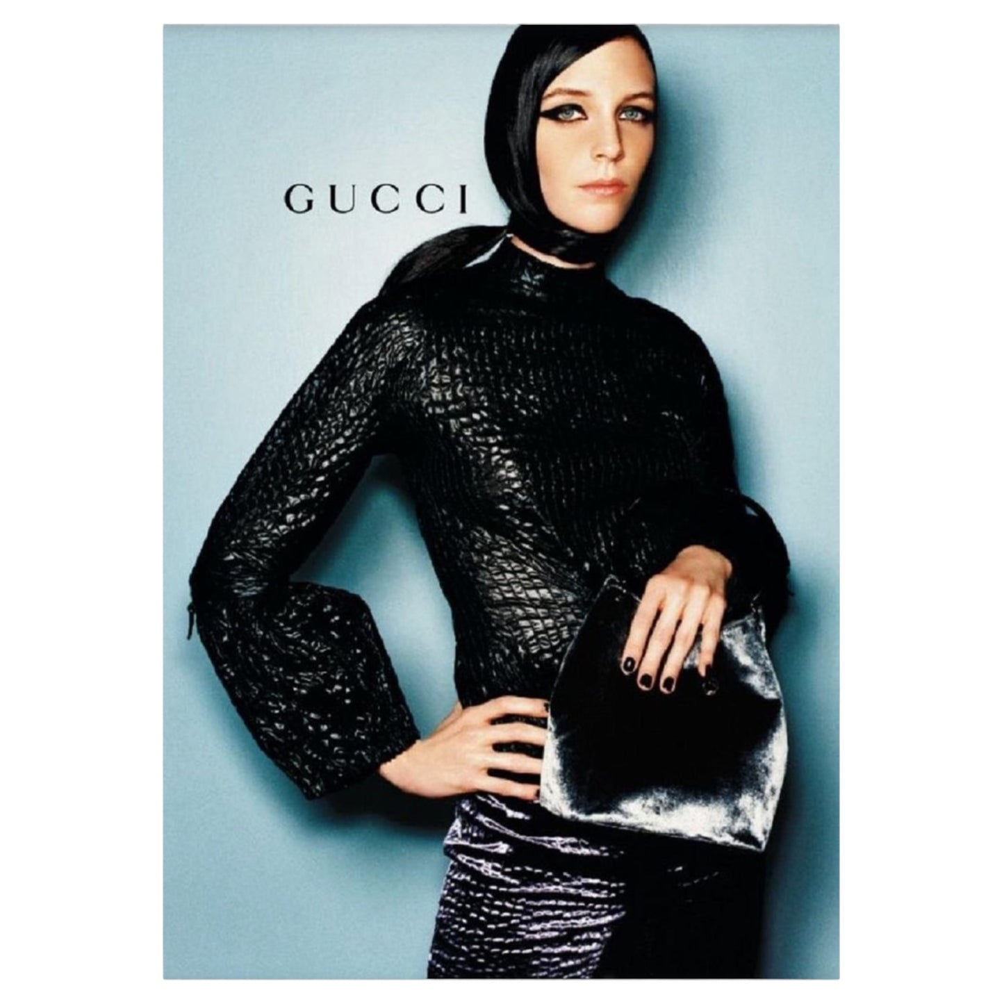 Gucci by Tom Ford F/W 1999 Runway Lavender Crushed Velvet Flare Pants IT 44