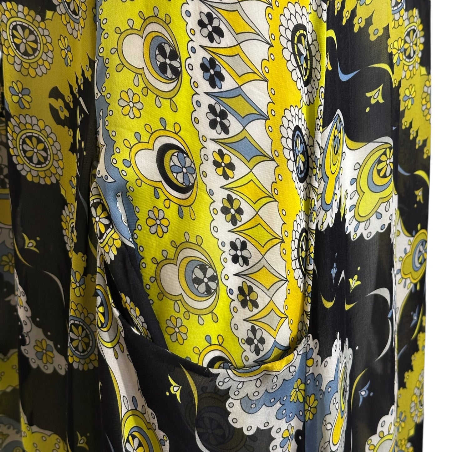 Emilio Pucci S/S 2012 by Peter Dundas Silk Lace Print Maxi Gown Size M