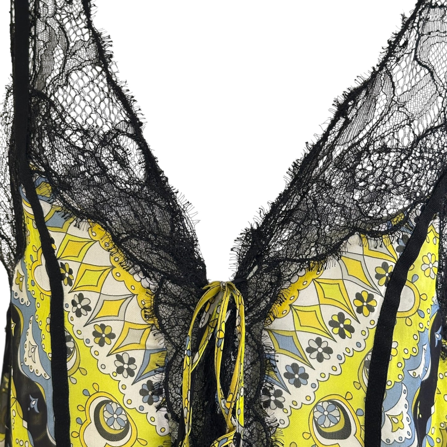 Emilio Pucci S/S 2012 by Peter Dundas Silk Lace Print Maxi Gown Size M