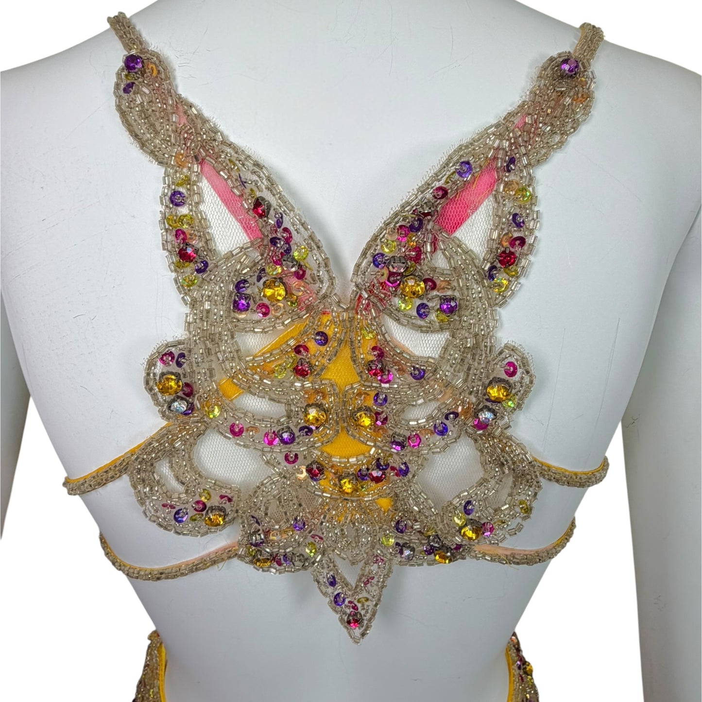 Renaissance Collection Vintage Y2K Beaded Silk Ombré Cutout Evening Gown Size 2