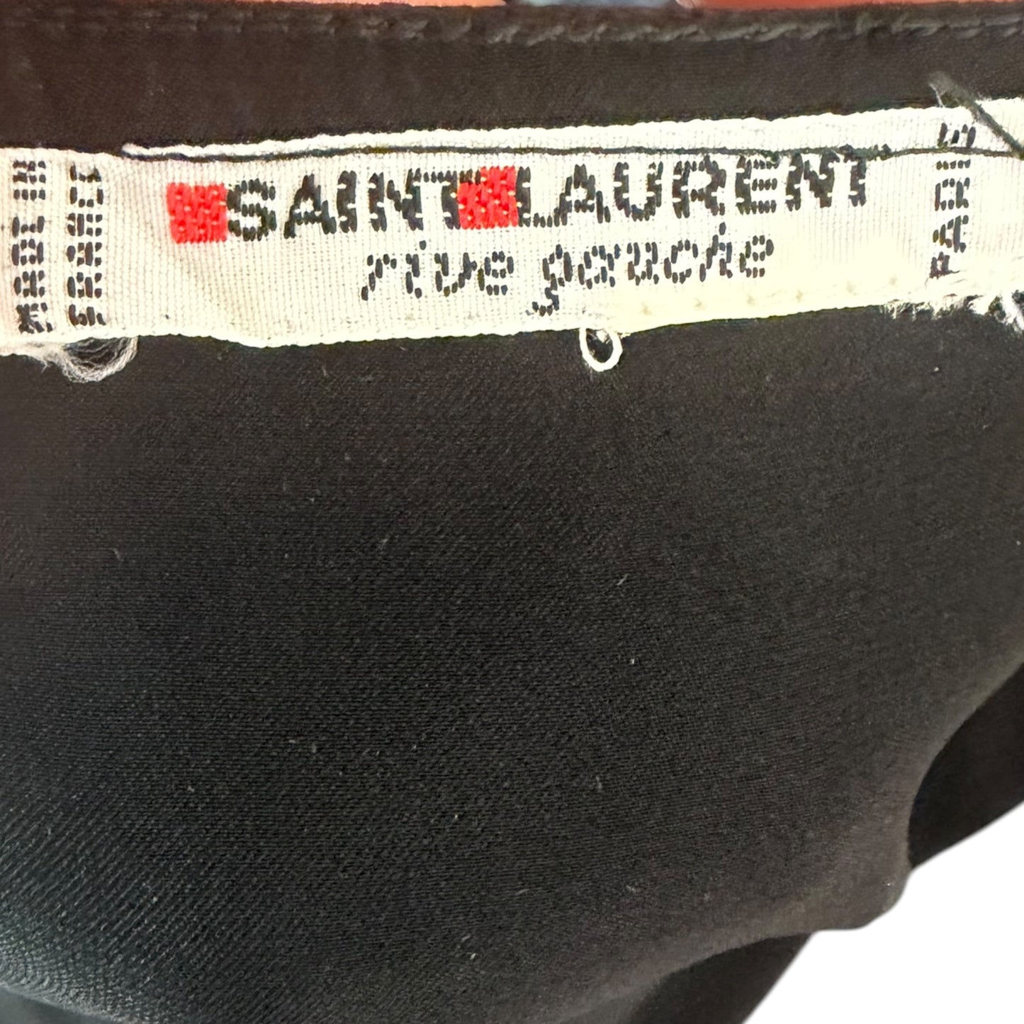 Vintage Yves Saint Laurent Rive Gauche 1981 Black Floral Lace Victorian Ruffle Blouse Made in France FR 38
