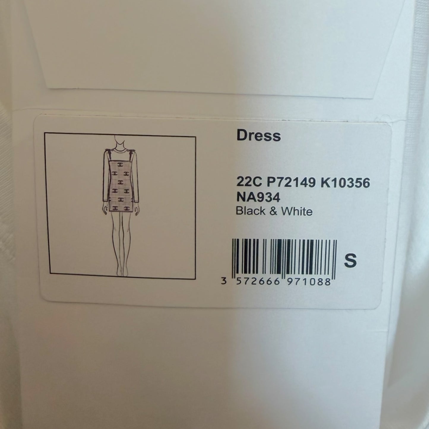 Chanel Resort 2022 Runway CC Logo Cashmere Mesh Dress & Cotton Top Set NWT Size S