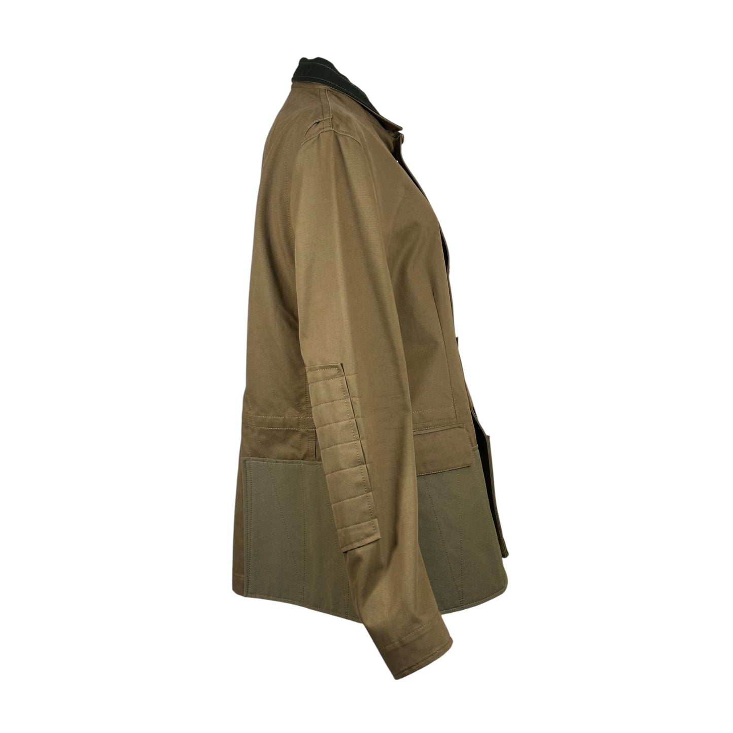 Valentino olive green utility style jacket, back view