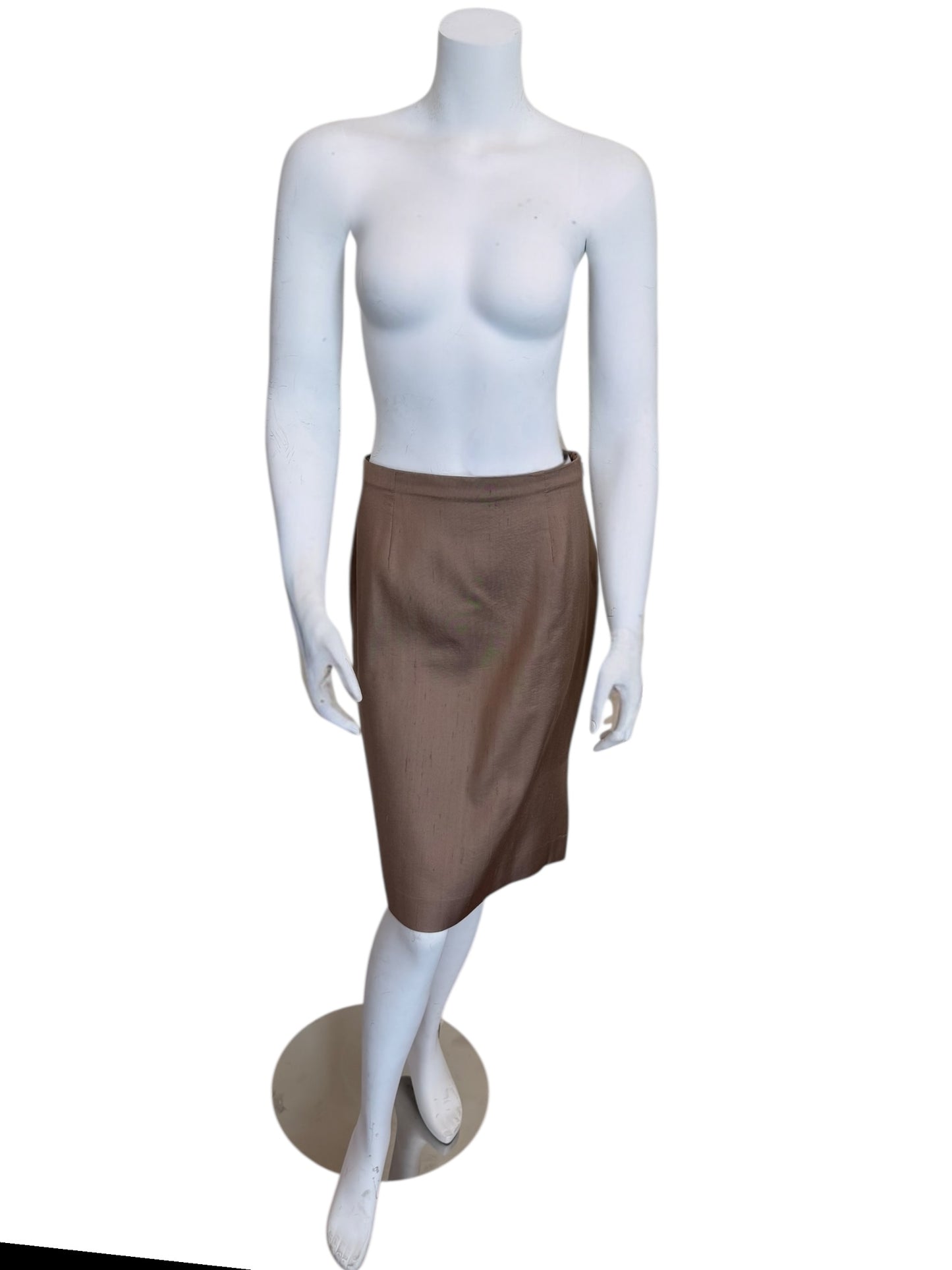 Vintage Giorgio Armani Beaded Silk Jacket & Pencil Skirt Set - 1980s/90s Power Minimalism