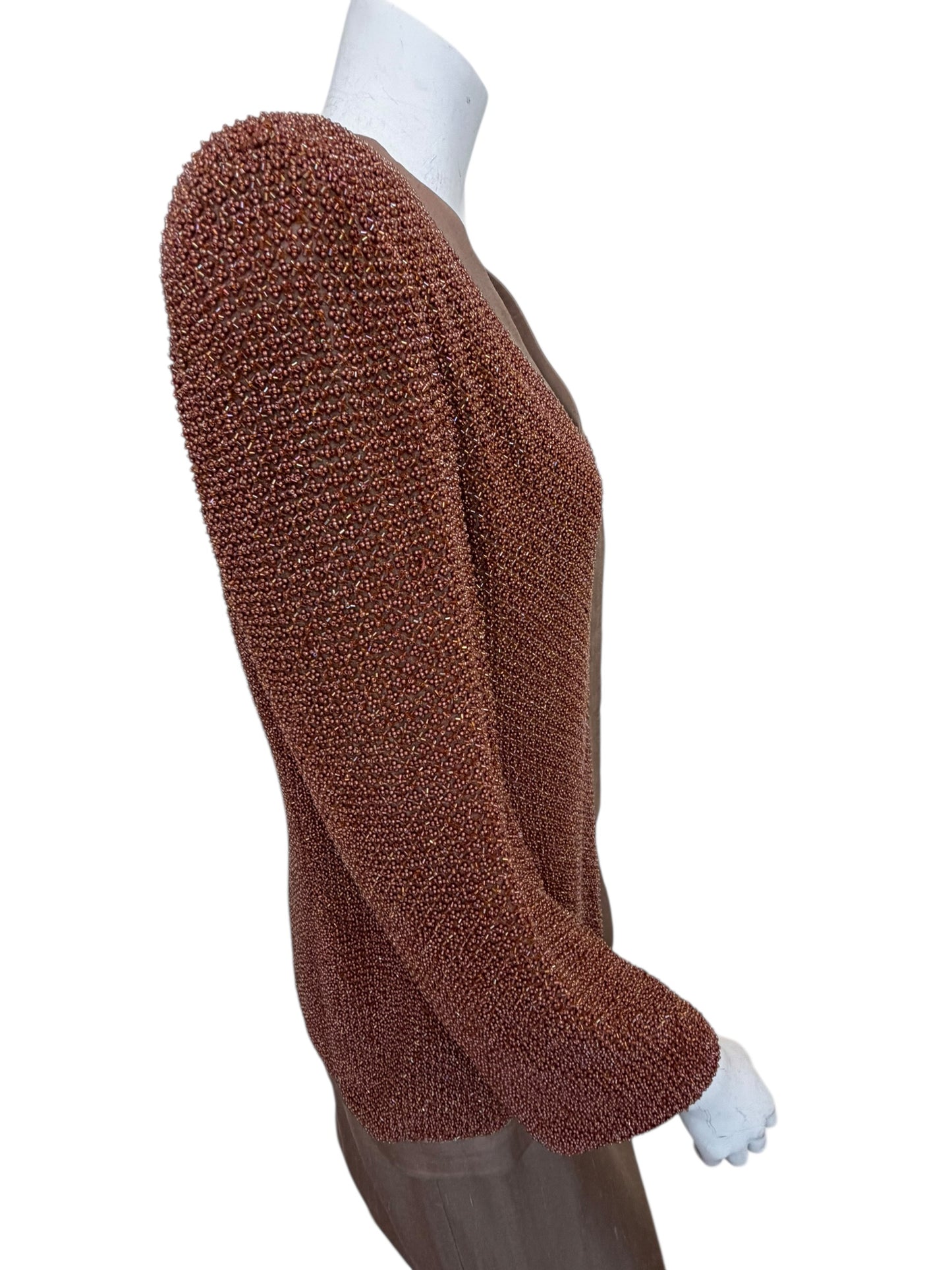 Vintage Giorgio Armani Beaded Silk Jacket & Pencil Skirt Set - 1980s/90s Power Minimalism