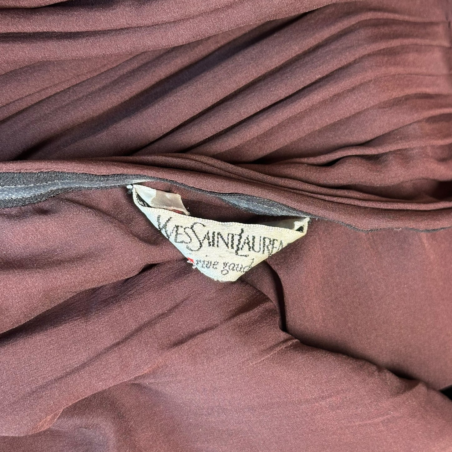 Yves Saint Laurent by Tom Ford Spring 2001 Runway Ruched Strapless Silk Blend Strapless Sheath Dress 38