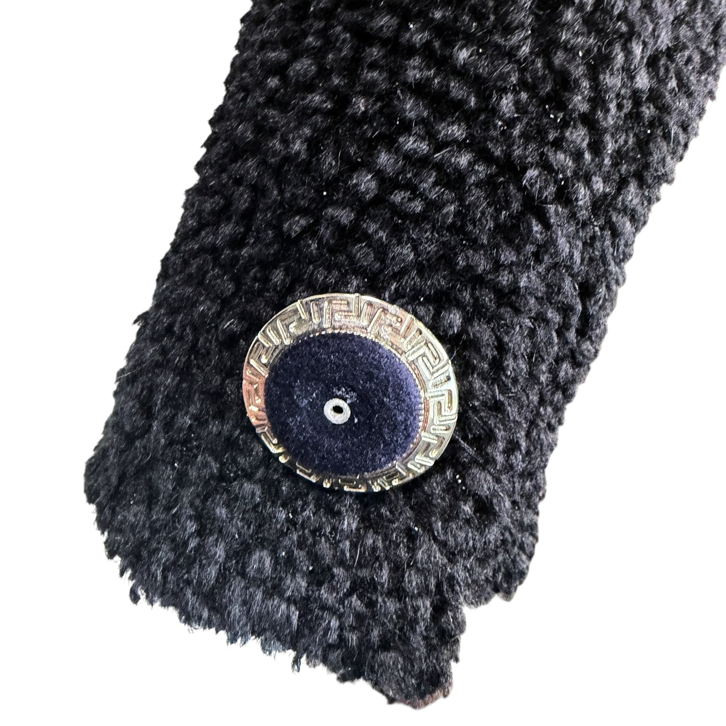 Gianni Versace Couture Fall 1995 Runway Black Bouclé Cropped Jacket | Size 42