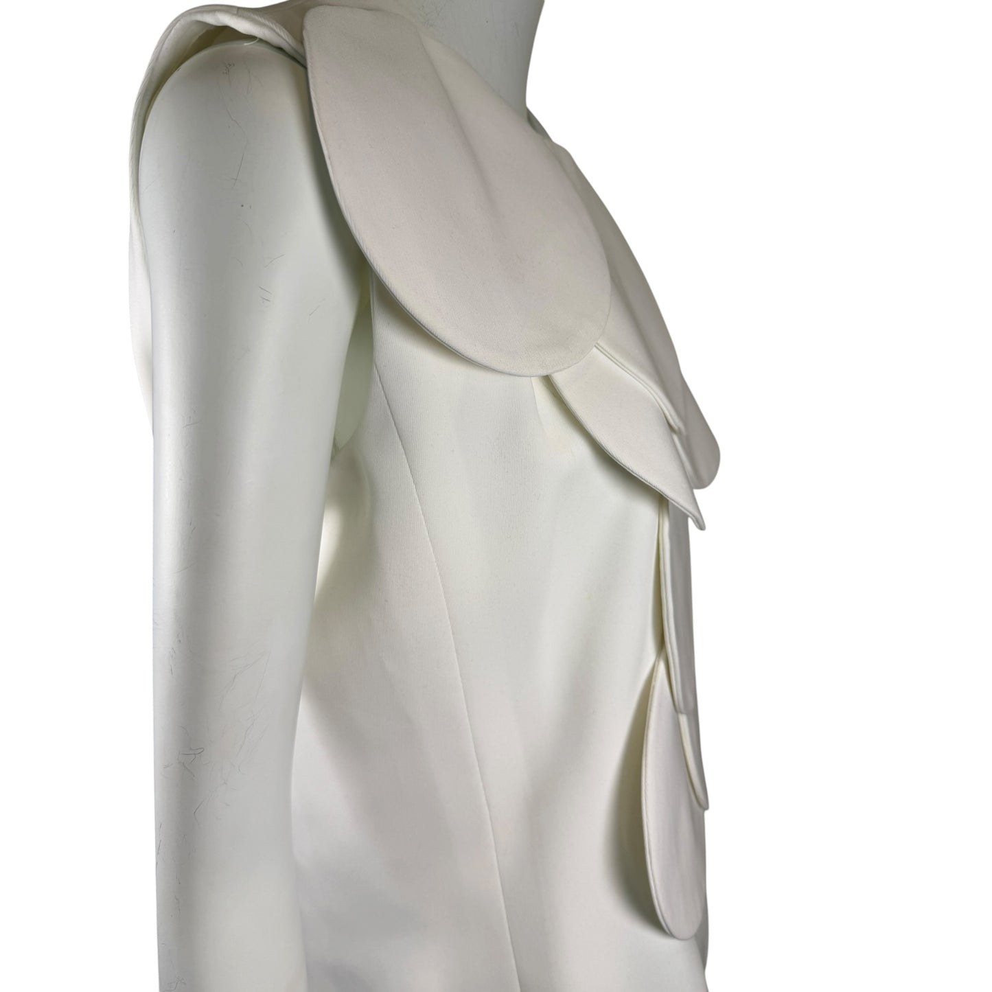 Vintage 1960s Pierre Cardin Haute Couture Ivory Silk Space Age Sculptural Disk Vest