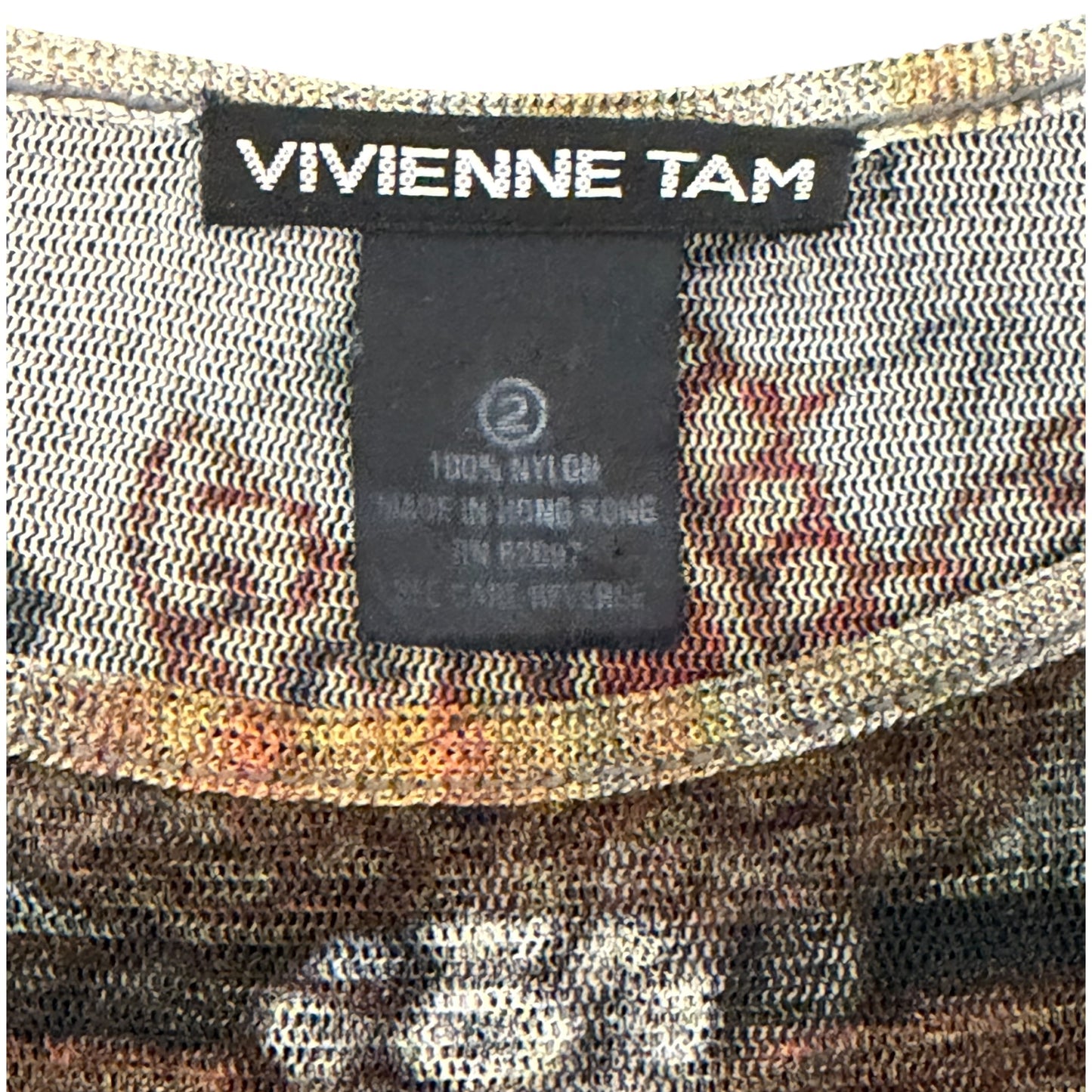 Vivienne Tam Spring 1997 Runway Buddha Print Sheer Mesh Maxi Dress | Size 2