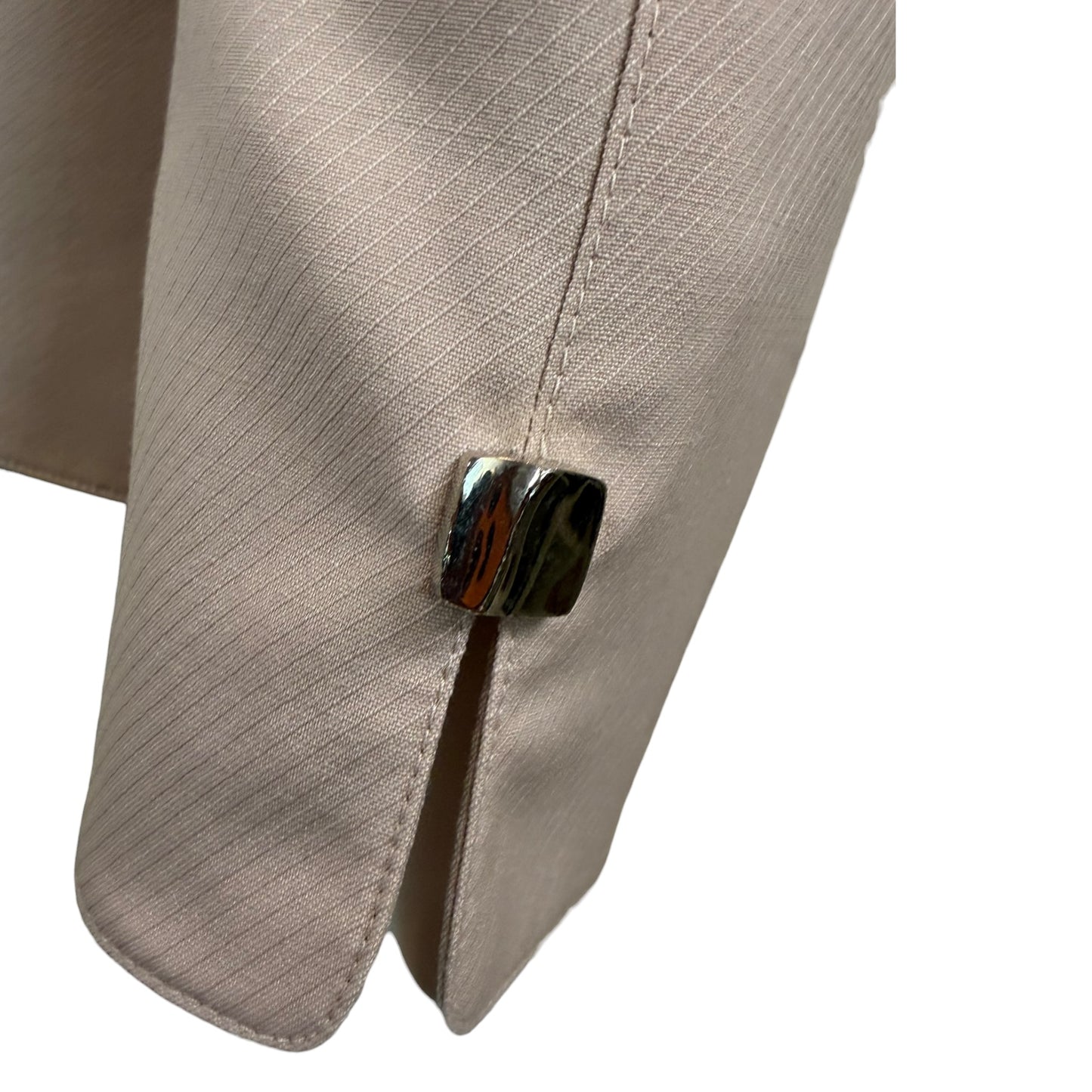 Vintage Thierry Mugler Late 1990s Taupe Wool Sculpted Blazer with Silver Buttons - Size 40