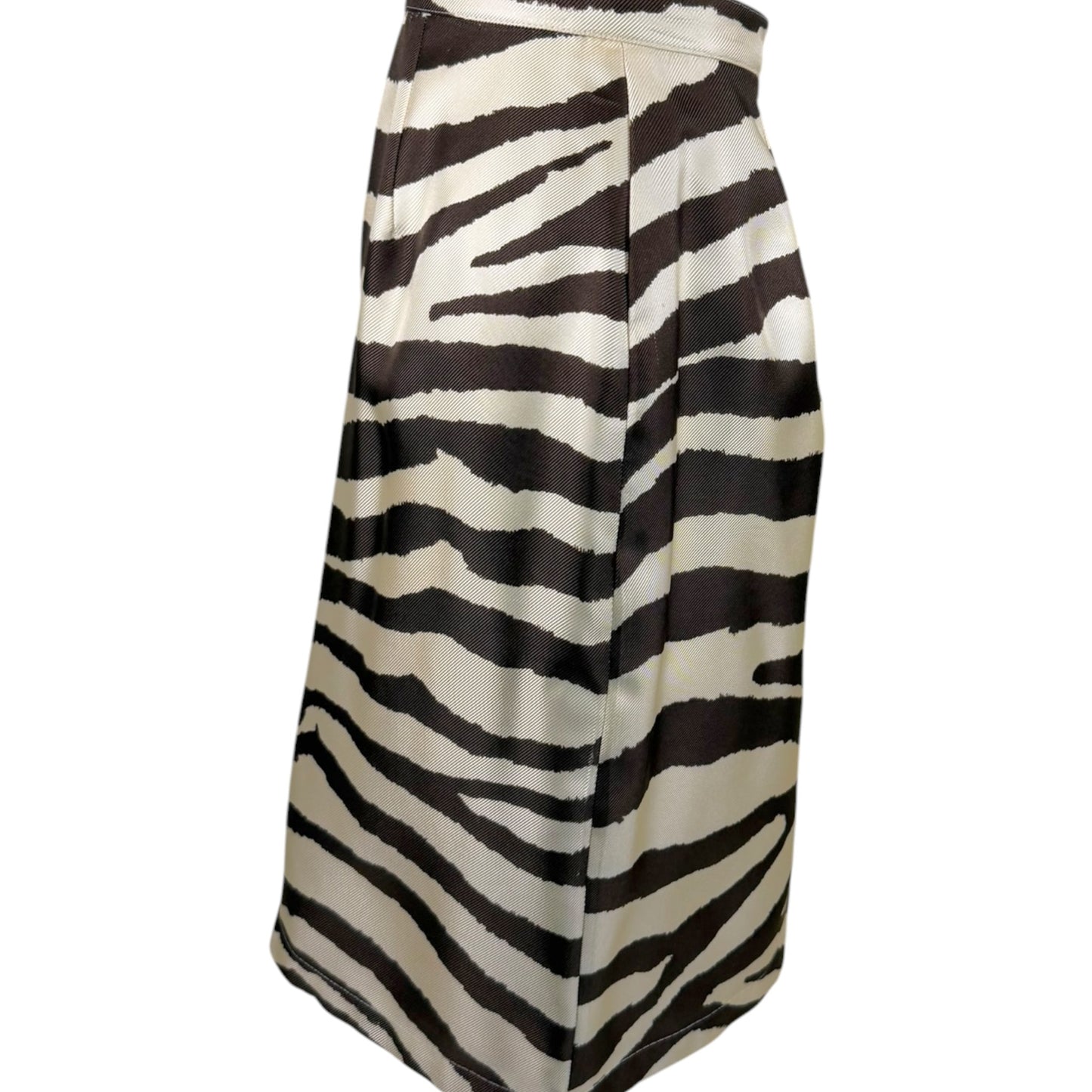 Vintage Thierry Mugler Paris Zebra Print Silk Jacket & Skirt Set | 1989–1992 | FR 38/40
