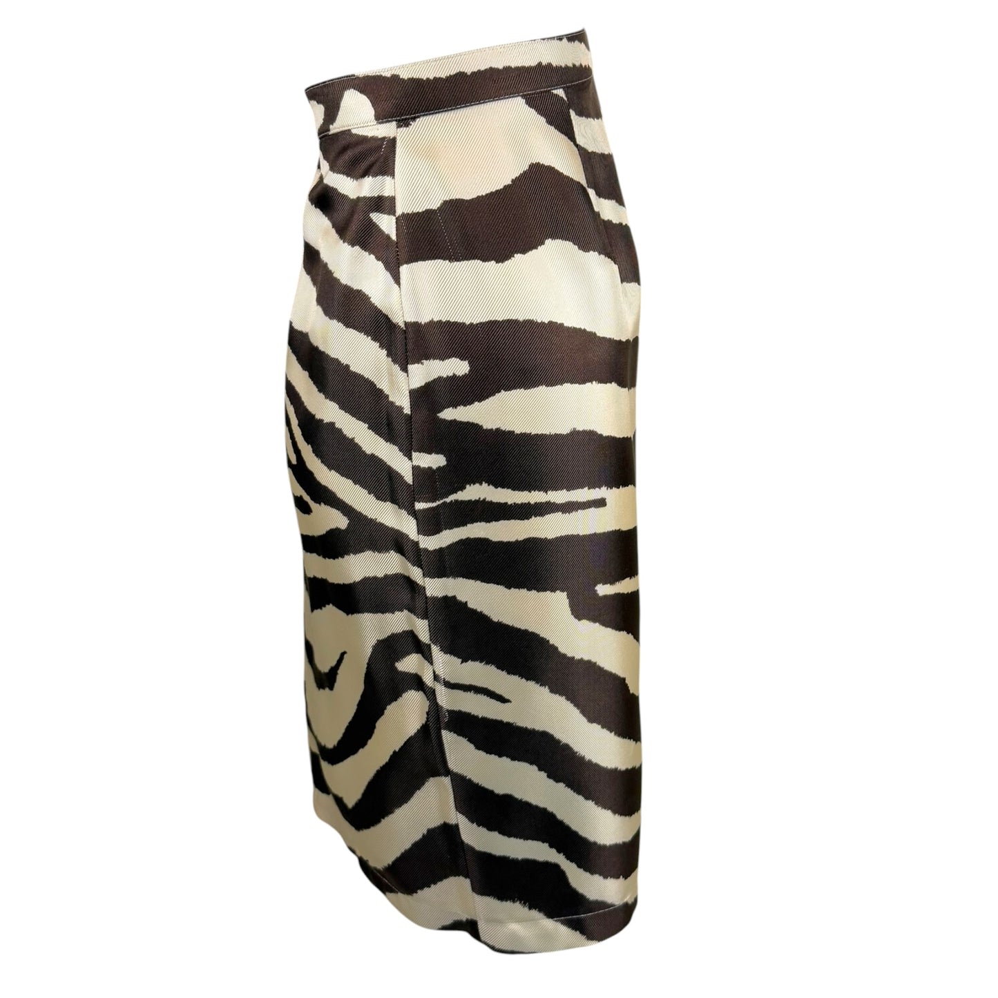 Vintage Thierry Mugler Paris Zebra Print Silk Jacket & Skirt Set | 1989–1992 | FR 38/40