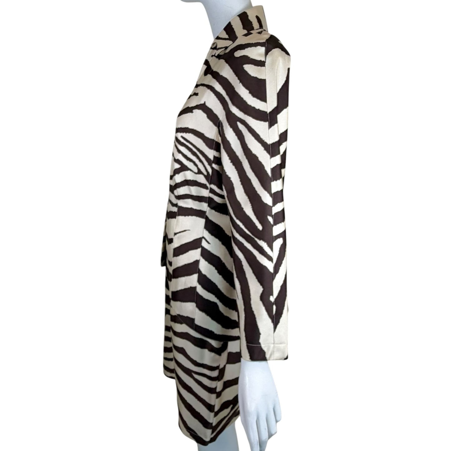 Vintage Thierry Mugler Paris Zebra Print Silk Jacket & Skirt Set | 1989–1992 | FR 38/40