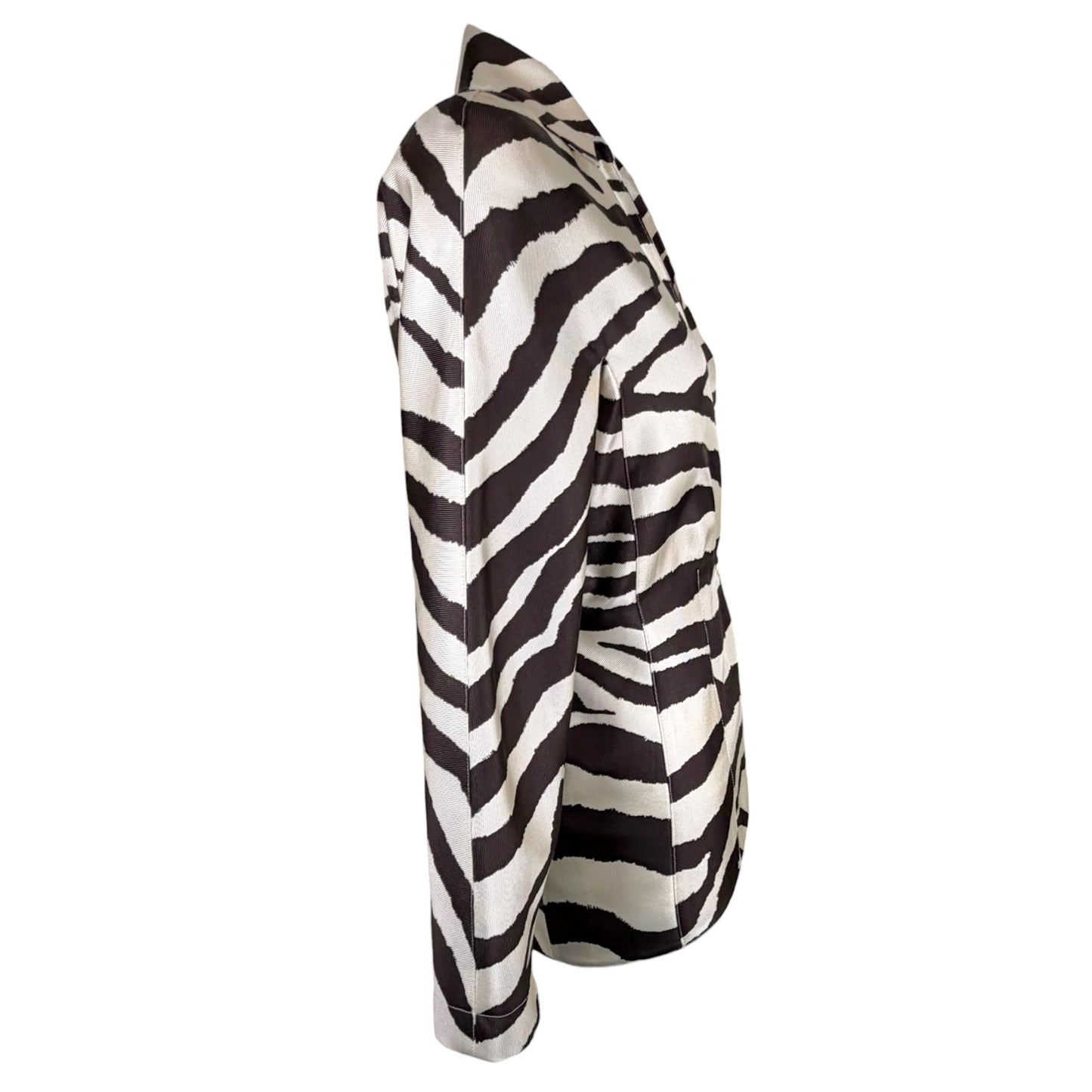 Vintage Thierry Mugler Paris Zebra Print Silk Jacket & Skirt Set | 1989–1992 | FR 38/40