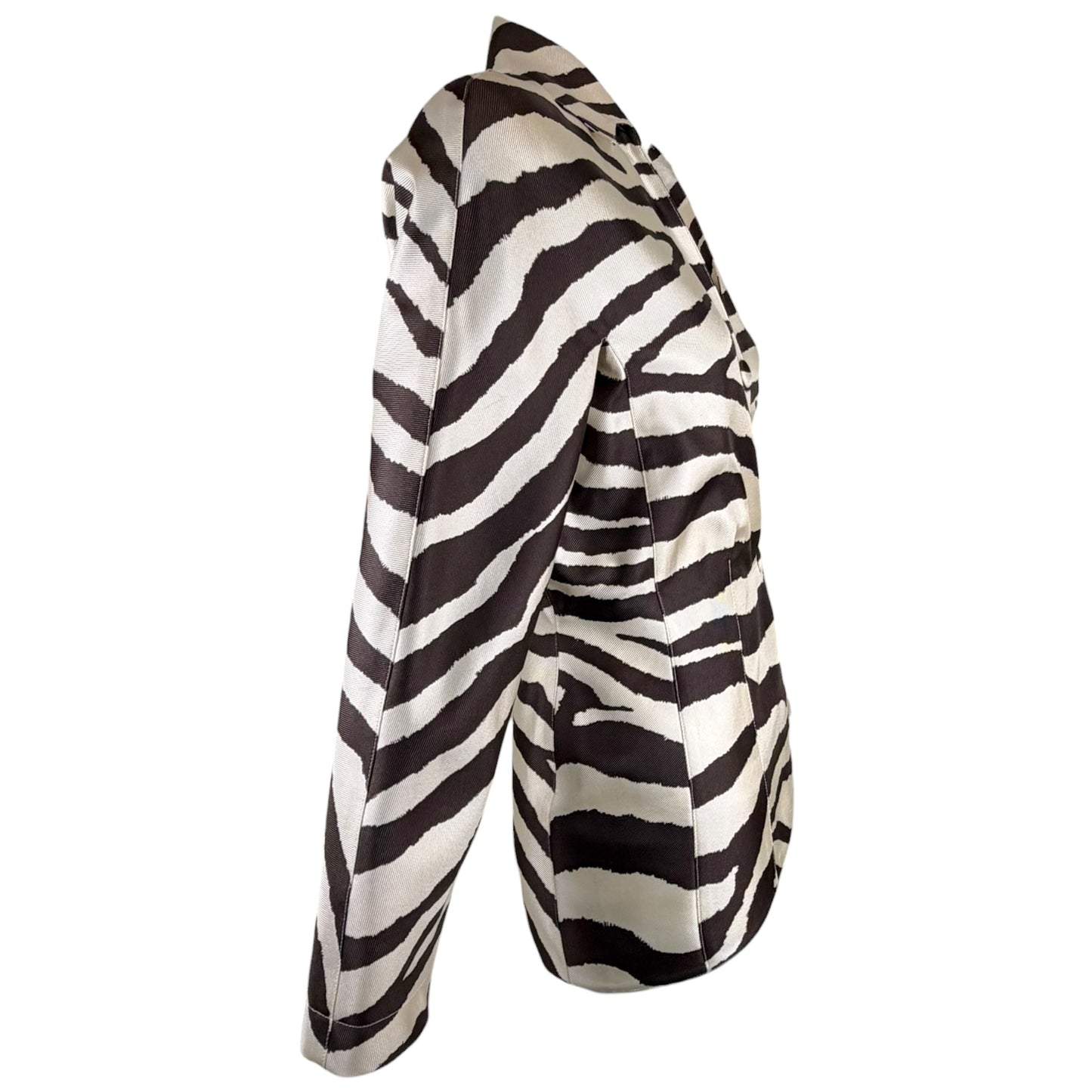 Vintage Thierry Mugler Paris Zebra Print Silk Jacket & Skirt Set | 1989–1992 | FR 38/40