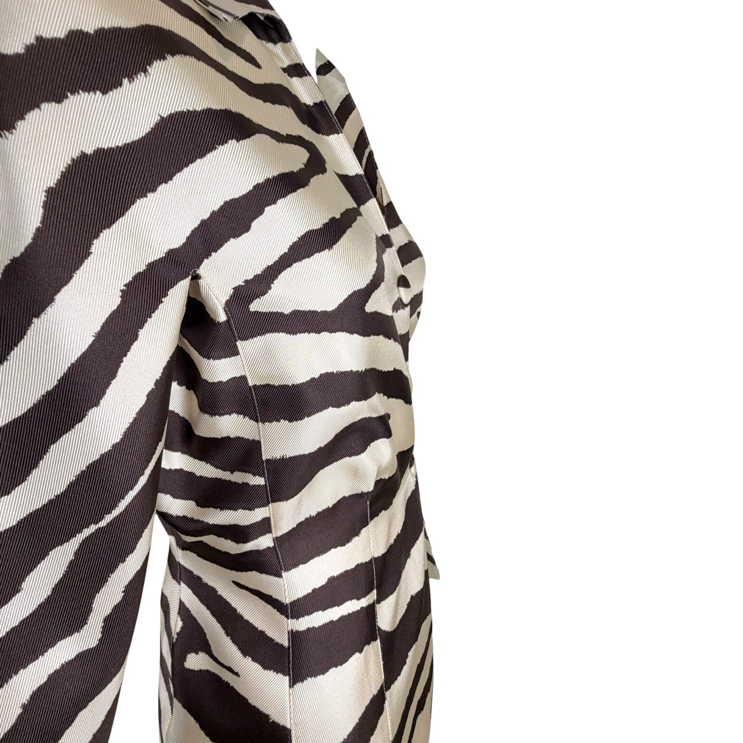 Vintage Thierry Mugler Paris Zebra Print Silk Jacket & Skirt Set | 1989–1992 | FR 38/40