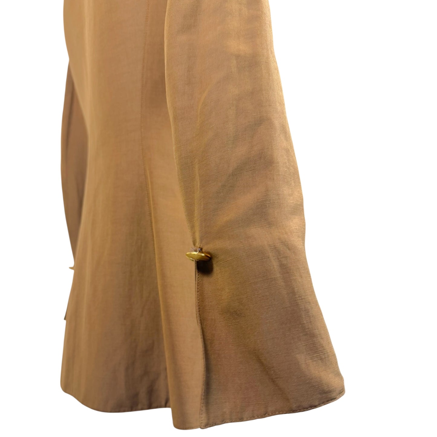 Vintage Claude Montana Paris Tan Linen Blend Blazer & Bustier Set – Size 6