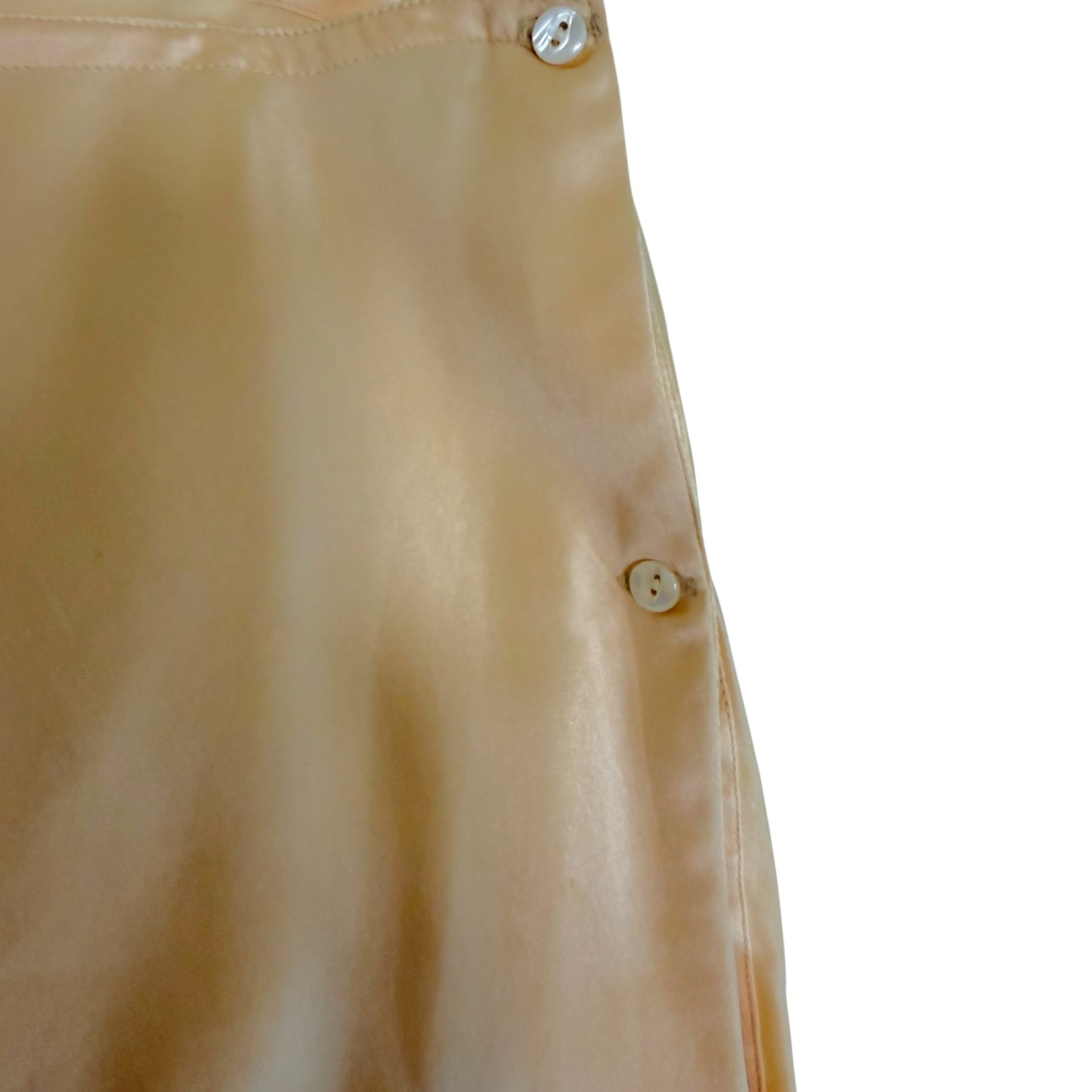 Vintage 1940s Peach Satin Lace Trim Tap Shorts - Size Medium