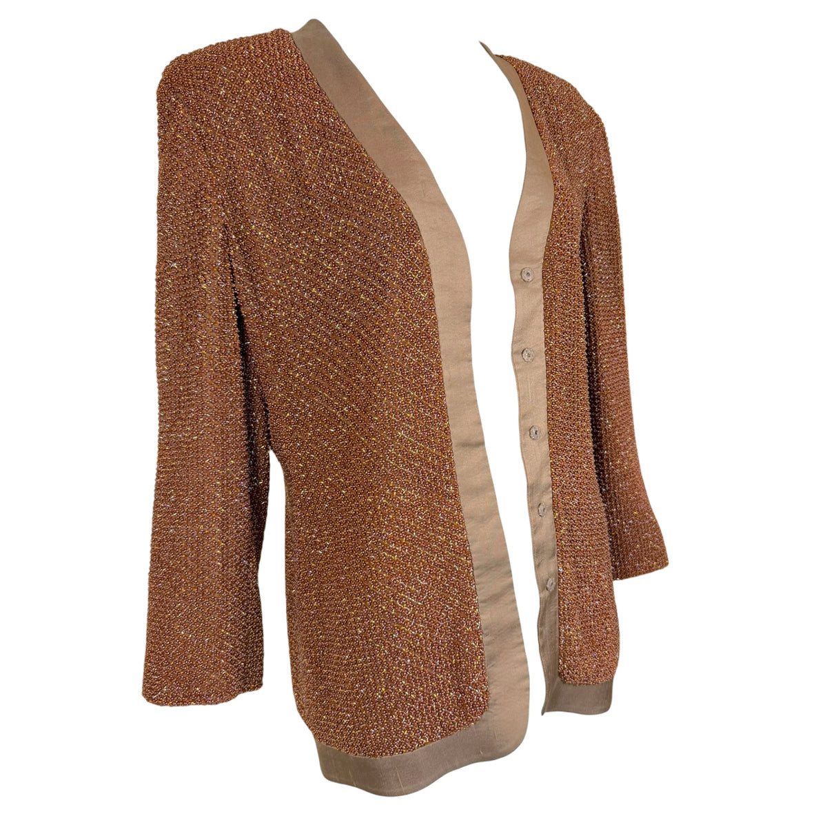 Vintage Giorgio Armani beaded silk jacket, beadwork detail close-up