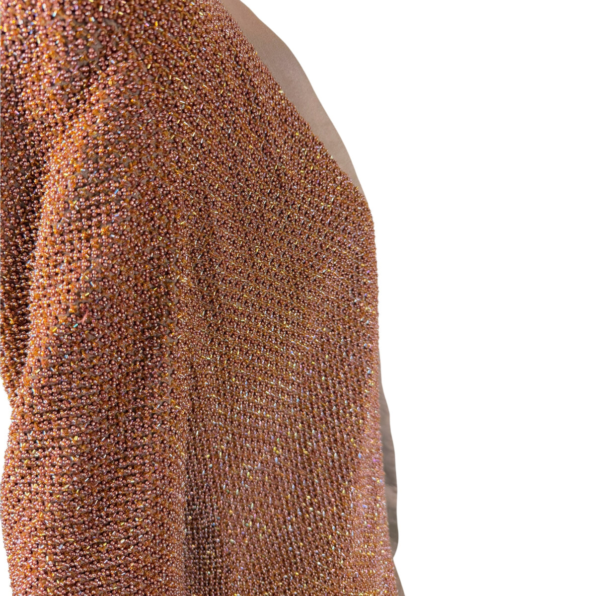 Vintage Giorgio Armani beaded silk pencil skirt, front view