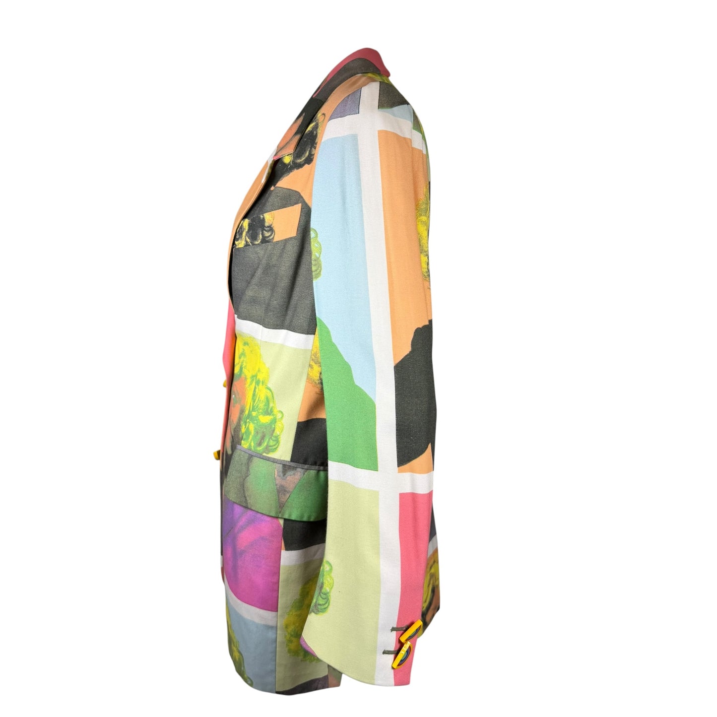 Vintage 1994 Moschino Cheap & Chic Franco Moschino Pop Art Portrait Blazer from the Iris Apfel Fashion Archive – Size 8