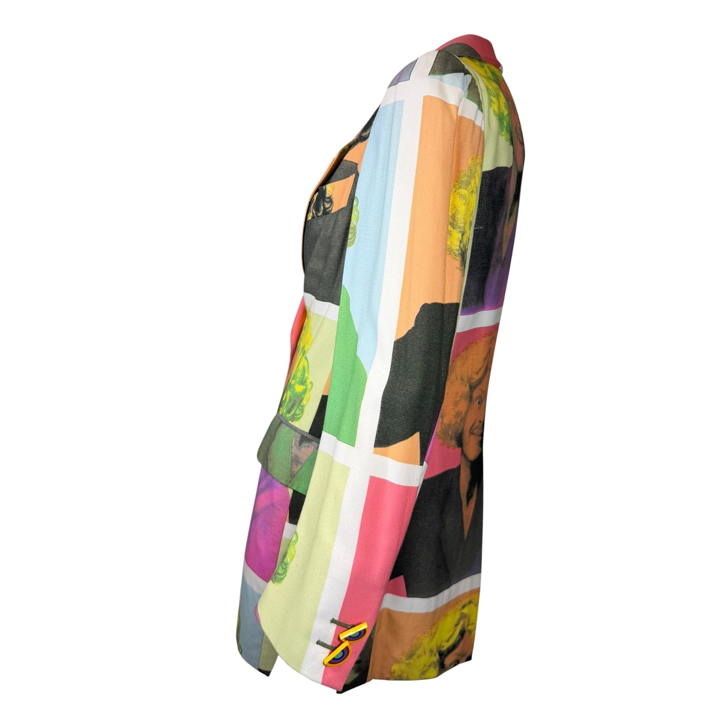 Vintage 1994 Moschino Cheap & Chic Franco Moschino Pop Art Portrait Blazer from the Iris Apfel Fashion Archive – Size 8
