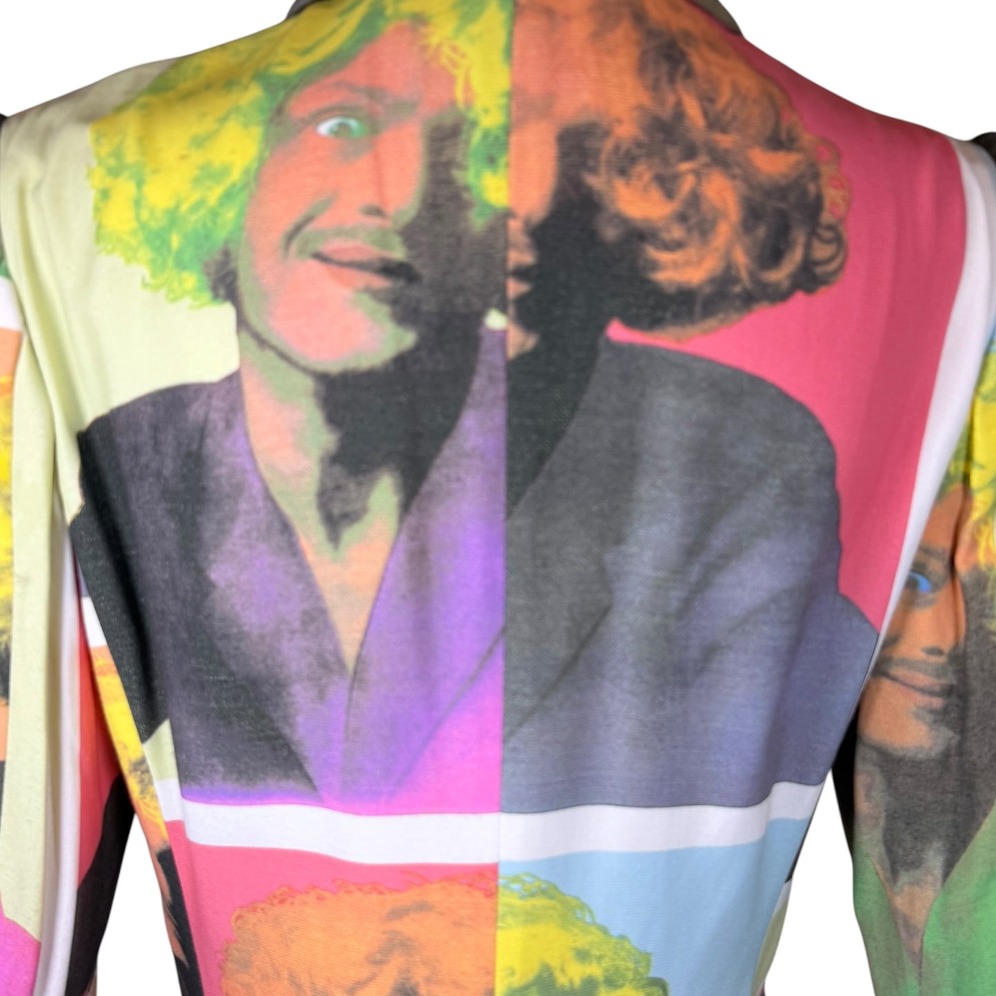 Vintage 1994 Moschino Cheap & Chic Franco Moschino Pop Art Portrait Blazer from the Iris Apfel Fashion Archive – Size 8