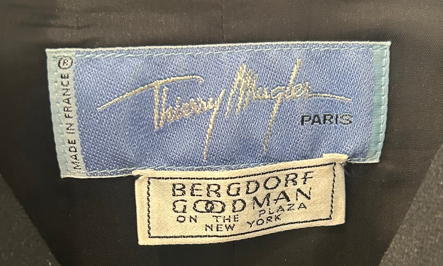 Vintage Thierry Mugler Paris Early Sculpted Hourglass Wool Skirt Suit w/ Spike Clasps - Bergdorf Goodman