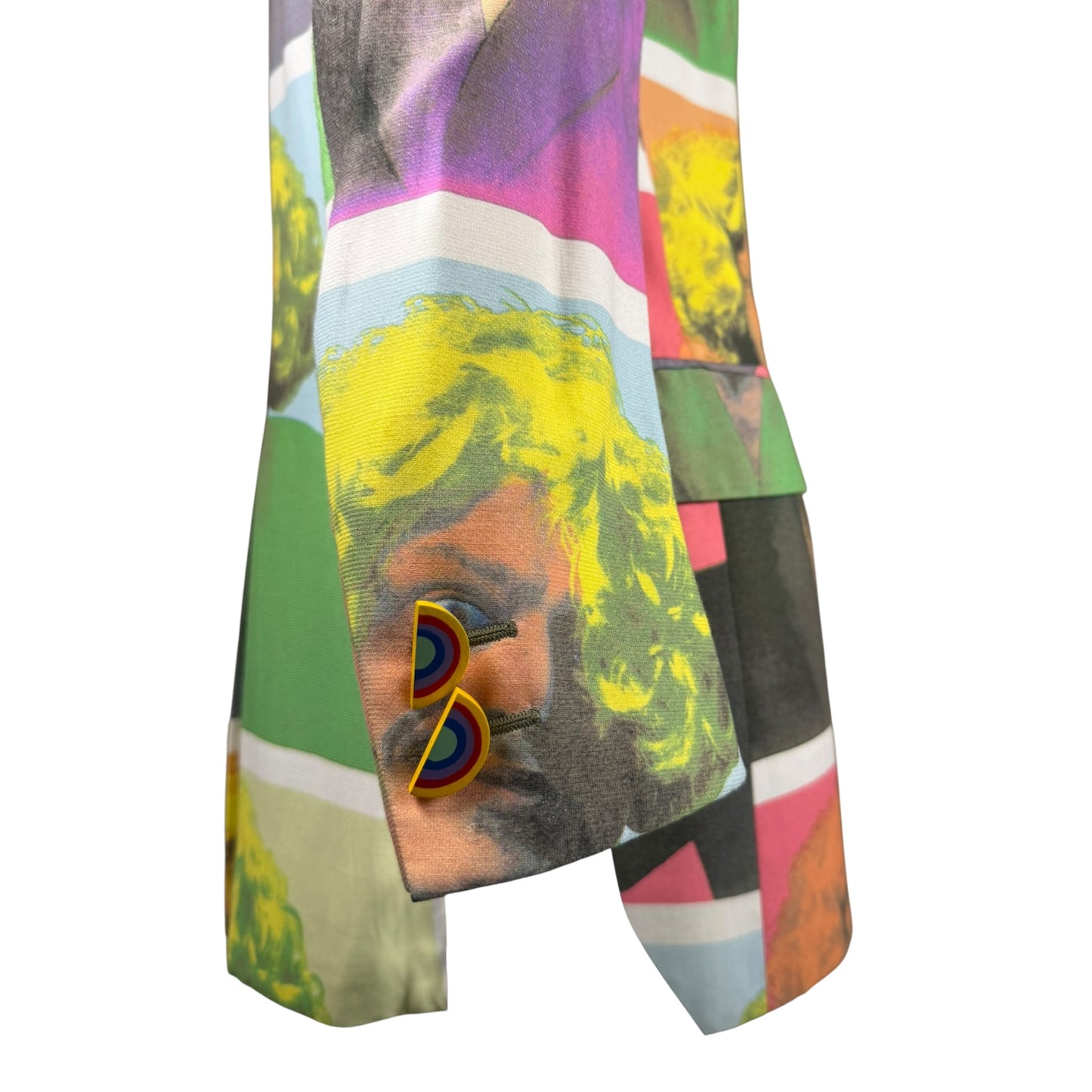 Vintage 1994 Moschino Cheap & Chic Franco Moschino Pop Art Portrait Blazer from the Iris Apfel Fashion Archive – Size 8