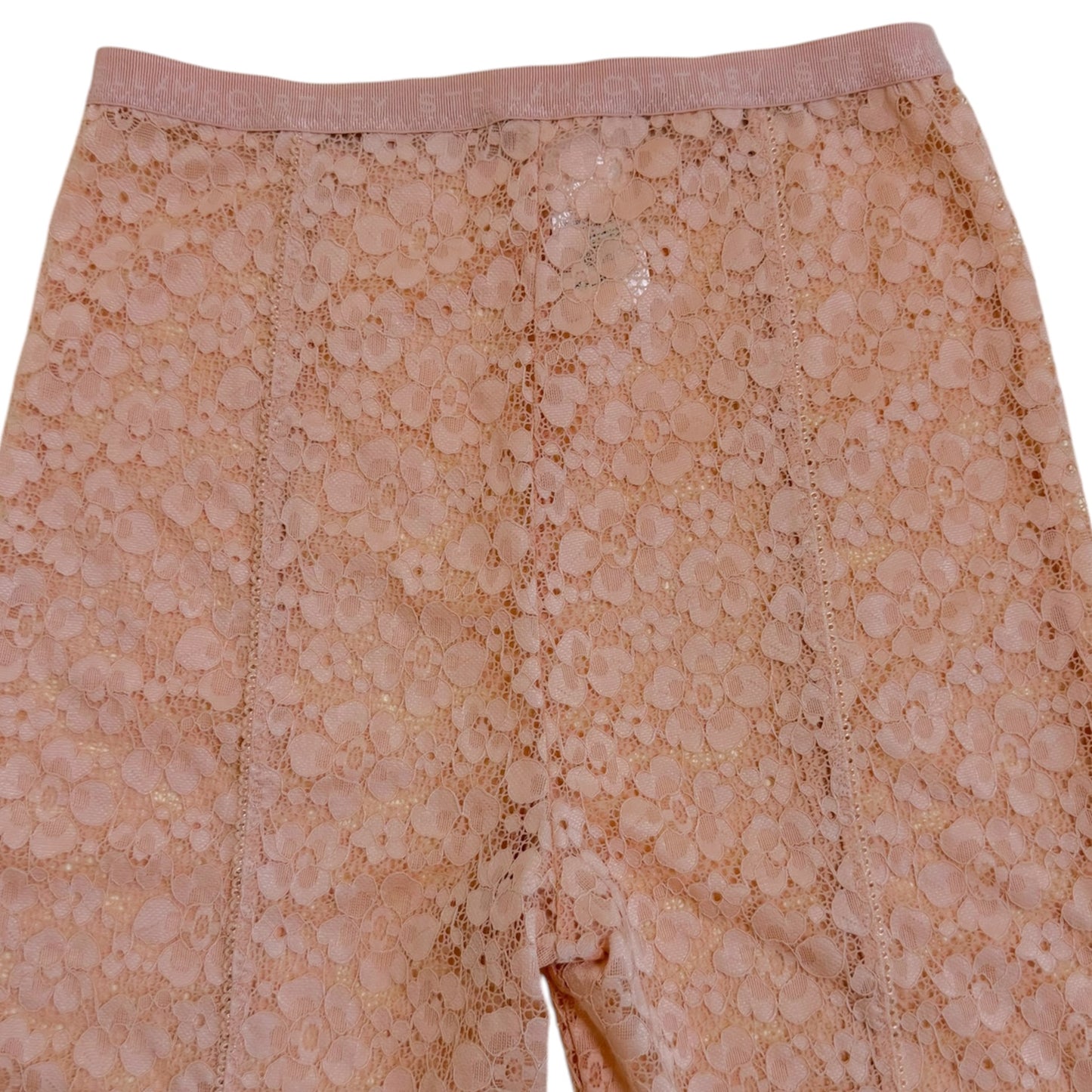 Stella McCartney NWT Evelyn Skating Pastel Pink Floral Lace Cycling Shorts - Size S